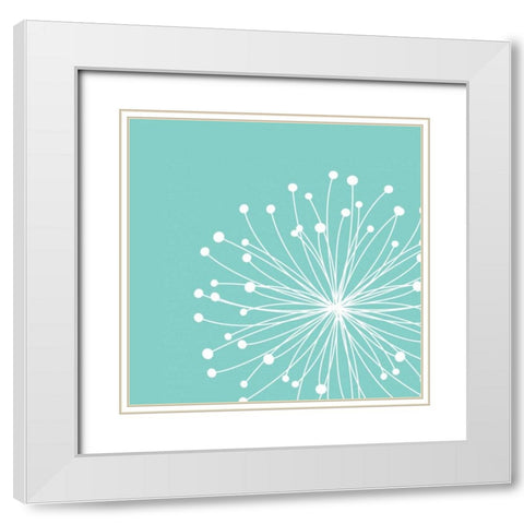 Dandelion III White Modern Wood Framed Art Print with Double Matting by Robinson, Tamara
