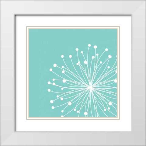 Dandelion III White Modern Wood Framed Art Print with Double Matting by Robinson, Tamara