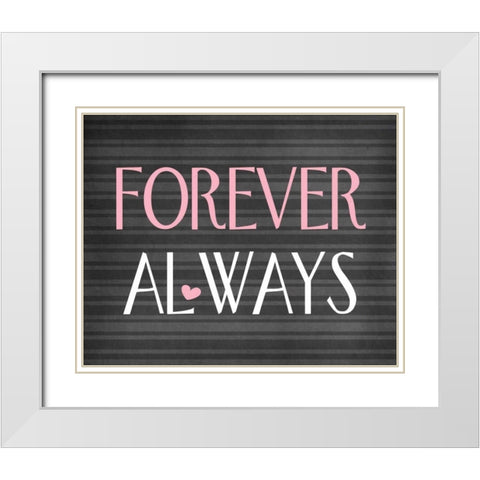 Forever Always White Modern Wood Framed Art Print with Double Matting by Robinson, Tamara