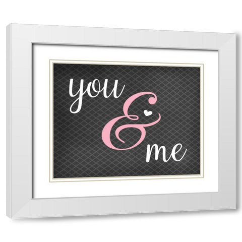 You and Me White Modern Wood Framed Art Print with Double Matting by Robinson, Tamara
