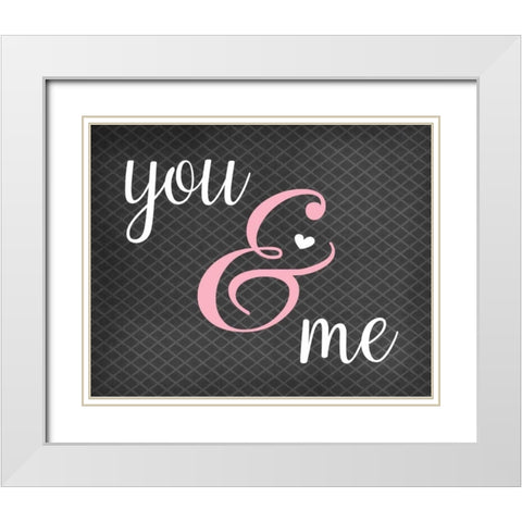 You and Me White Modern Wood Framed Art Print with Double Matting by Robinson, Tamara