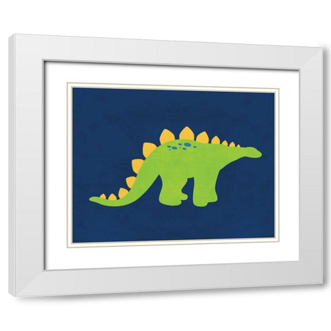 Dino 222 White Modern Wood Framed Art Print with Double Matting by Robinson, Tamara