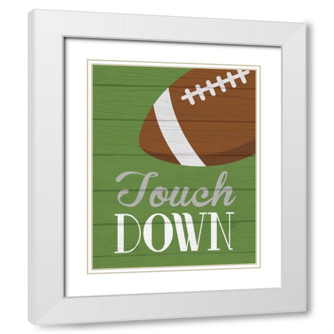 Touchdown White Modern Wood Framed Art Print with Double Matting by Robinson, Tamara