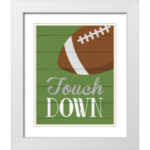 Touchdown White Modern Wood Framed Art Print with Double Matting by Robinson, Tamara