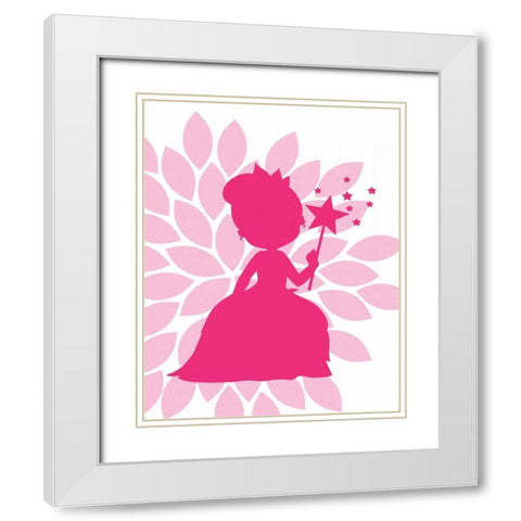 Princess I White Modern Wood Framed Art Print with Double Matting by Robinson, Tamara