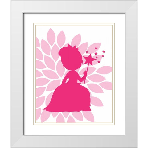 Princess I White Modern Wood Framed Art Print with Double Matting by Robinson, Tamara