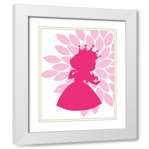 Princess II White Modern Wood Framed Art Print with Double Matting by Robinson, Tamara