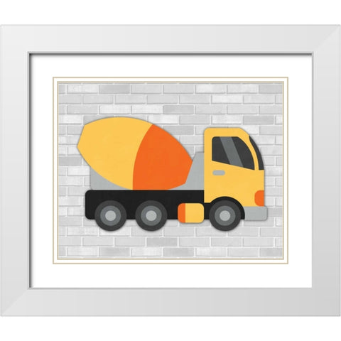 Construction II White Modern Wood Framed Art Print with Double Matting by Robinson, Tamara
