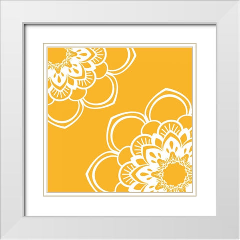 Mandala III White Modern Wood Framed Art Print with Double Matting by Robinson, Tamara