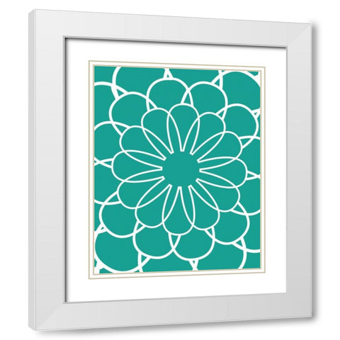 Large Flower II White Modern Wood Framed Art Print with Double Matting by Robinson, Tamara