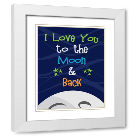 Space Quote White Modern Wood Framed Art Print with Double Matting by Robinson, Tamara