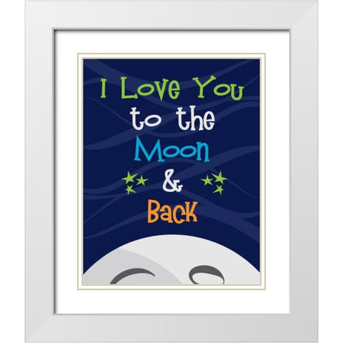 Space Quote White Modern Wood Framed Art Print with Double Matting by Robinson, Tamara