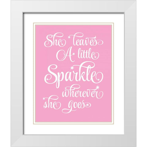 Sparkle White Modern Wood Framed Art Print with Double Matting by Robinson, Tamara