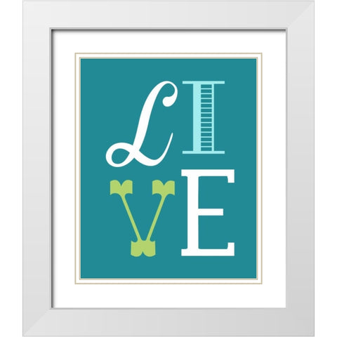 Live White Modern Wood Framed Art Print with Double Matting by Robinson, Tamara