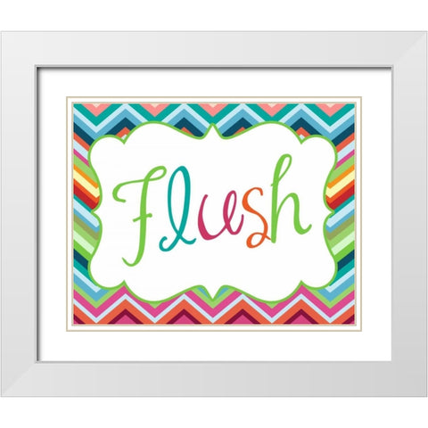 Colorful Flush White Modern Wood Framed Art Print with Double Matting by Robinson, Tamara