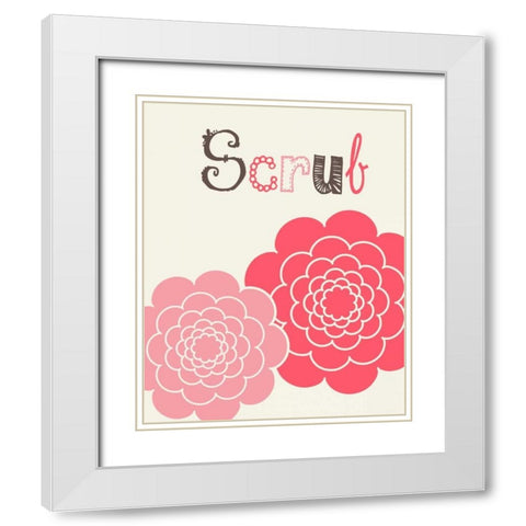 Flower Scrub White Modern Wood Framed Art Print with Double Matting by Robinson, Tamara