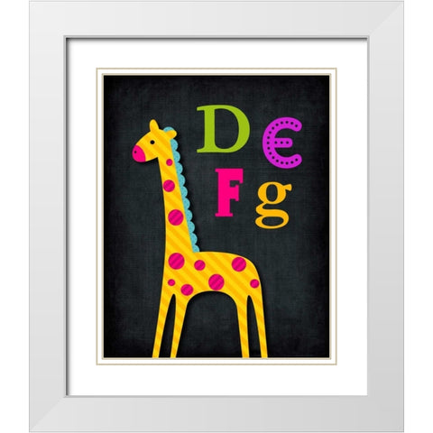 DEFG Animal White Modern Wood Framed Art Print with Double Matting by Robinson, Tamara