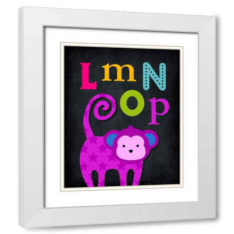 LMNOP Animal White Modern Wood Framed Art Print with Double Matting by Robinson, Tamara