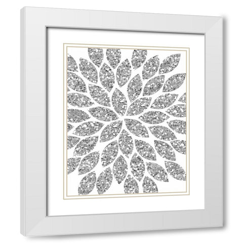 Dandelion on Magenta White Modern Wood Framed Art Print with Double Matting by Robinson, Tamara