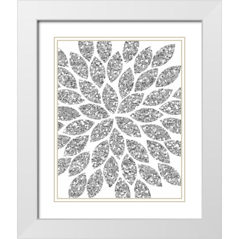 Dandelion on Magenta White Modern Wood Framed Art Print with Double Matting by Robinson, Tamara