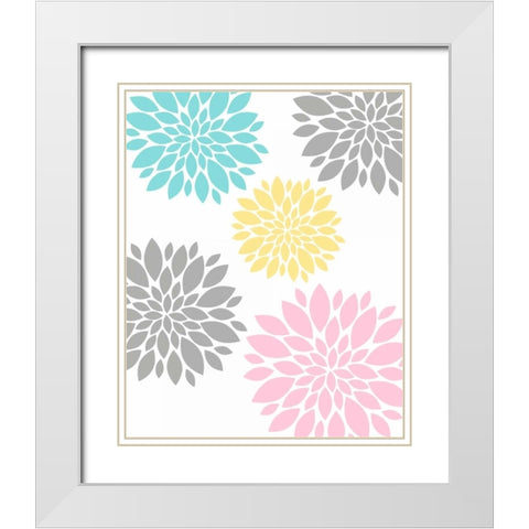 Flowers White Modern Wood Framed Art Print with Double Matting by Robinson, Tamara