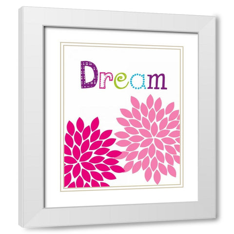 Dream Flower White Modern Wood Framed Art Print with Double Matting by Robinson, Tamara