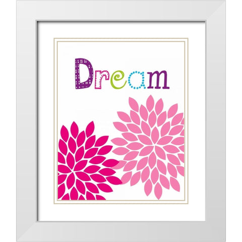 Dream Flower White Modern Wood Framed Art Print with Double Matting by Robinson, Tamara