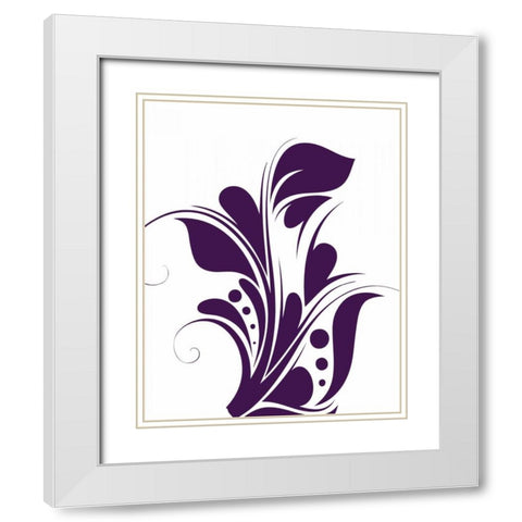Swirl II White Modern Wood Framed Art Print with Double Matting by Robinson, Tamara