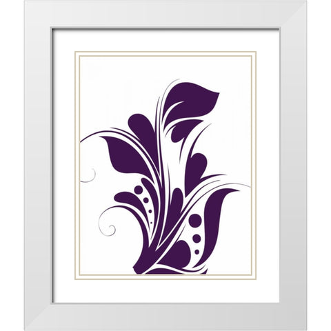Swirl II White Modern Wood Framed Art Print with Double Matting by Robinson, Tamara