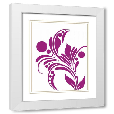 Swirl III White Modern Wood Framed Art Print with Double Matting by Robinson, Tamara