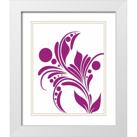 Swirl III White Modern Wood Framed Art Print with Double Matting by Robinson, Tamara