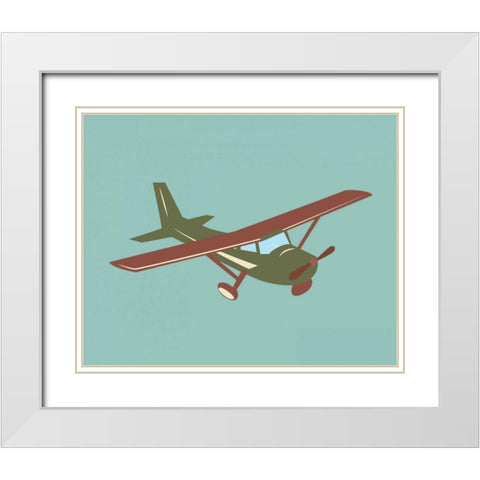 Plane VIII White Modern Wood Framed Art Print with Double Matting by Robinson, Tamara