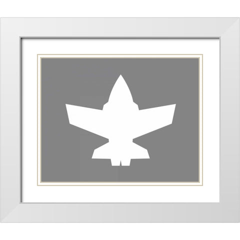 Plane X White Modern Wood Framed Art Print with Double Matting by Robinson, Tamara