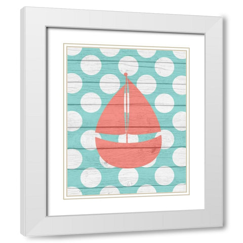 Nautical Sailboat White Modern Wood Framed Art Print with Double Matting by Robinson, Tamara