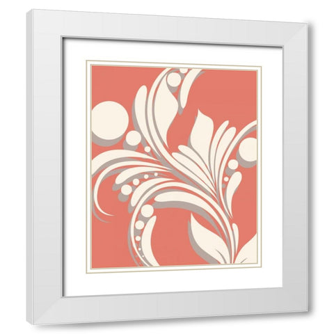 Swirl White Modern Wood Framed Art Print with Double Matting by Robinson, Tamara