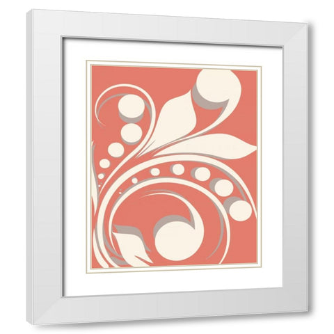 Swirl II White Modern Wood Framed Art Print with Double Matting by Robinson, Tamara