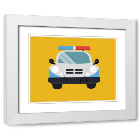 Car II White Modern Wood Framed Art Print with Double Matting by Robinson, Tamara