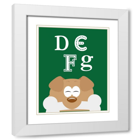 DEFG Animals White Modern Wood Framed Art Print with Double Matting by Robinson, Tamara