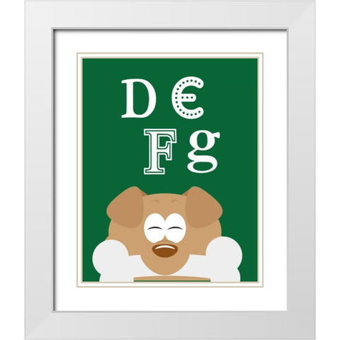 DEFG Animals White Modern Wood Framed Art Print with Double Matting by Robinson, Tamara