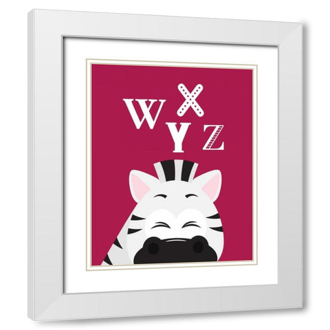 WXYZ Animals White Modern Wood Framed Art Print with Double Matting by Robinson, Tamara