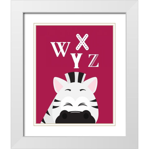 WXYZ Animals White Modern Wood Framed Art Print with Double Matting by Robinson, Tamara