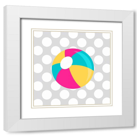 Beach Bathroom I White Modern Wood Framed Art Print with Double Matting by Robinson, Tamara