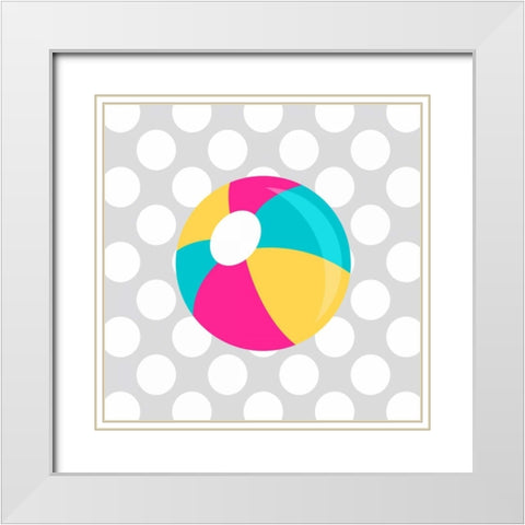 Beach Bathroom I White Modern Wood Framed Art Print with Double Matting by Robinson, Tamara