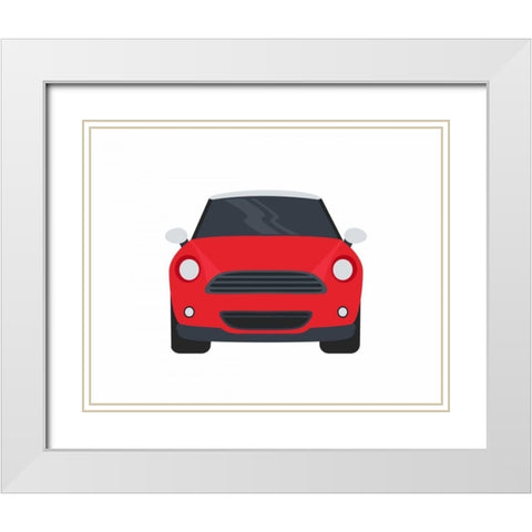 Car II White Modern Wood Framed Art Print with Double Matting by Robinson, Tamara