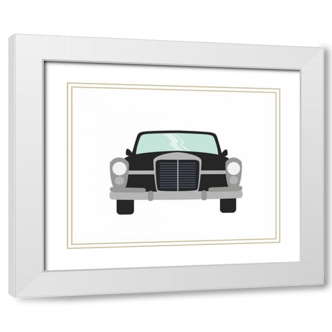 Car III White Modern Wood Framed Art Print with Double Matting by Robinson, Tamara