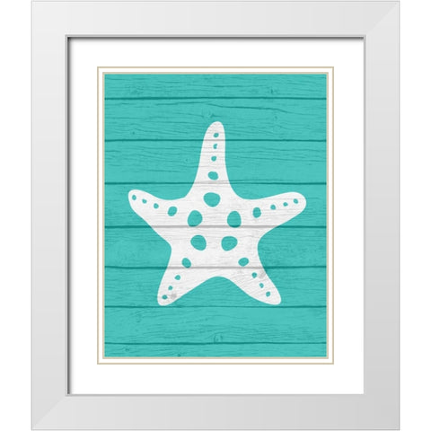 Star Fish White Modern Wood Framed Art Print with Double Matting by Robinson, Tamara