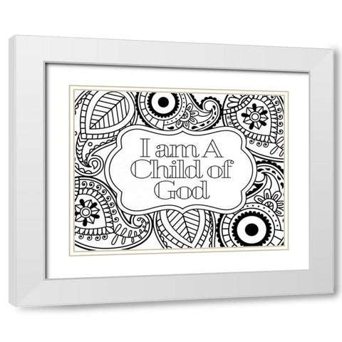Child of God II White Modern Wood Framed Art Print with Double Matting by Robinson, Tamara