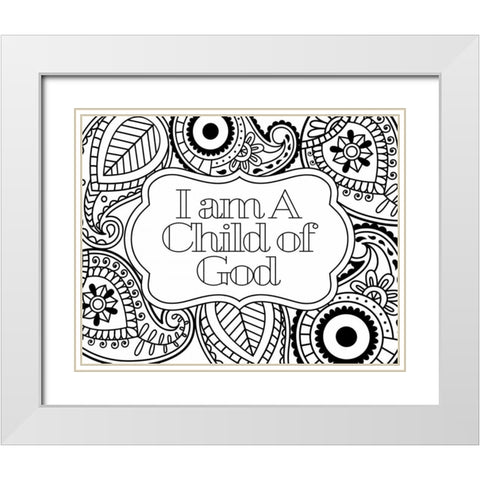 Child of God II White Modern Wood Framed Art Print with Double Matting by Robinson, Tamara
