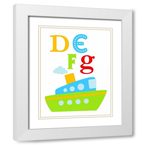 Transportation DEFG White Modern Wood Framed Art Print with Double Matting by Robinson, Tamara