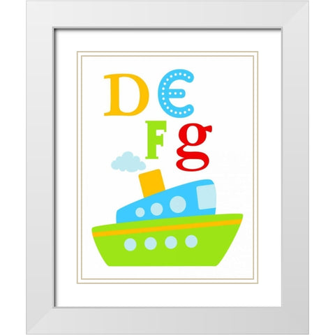 Transportation DEFG White Modern Wood Framed Art Print with Double Matting by Robinson, Tamara